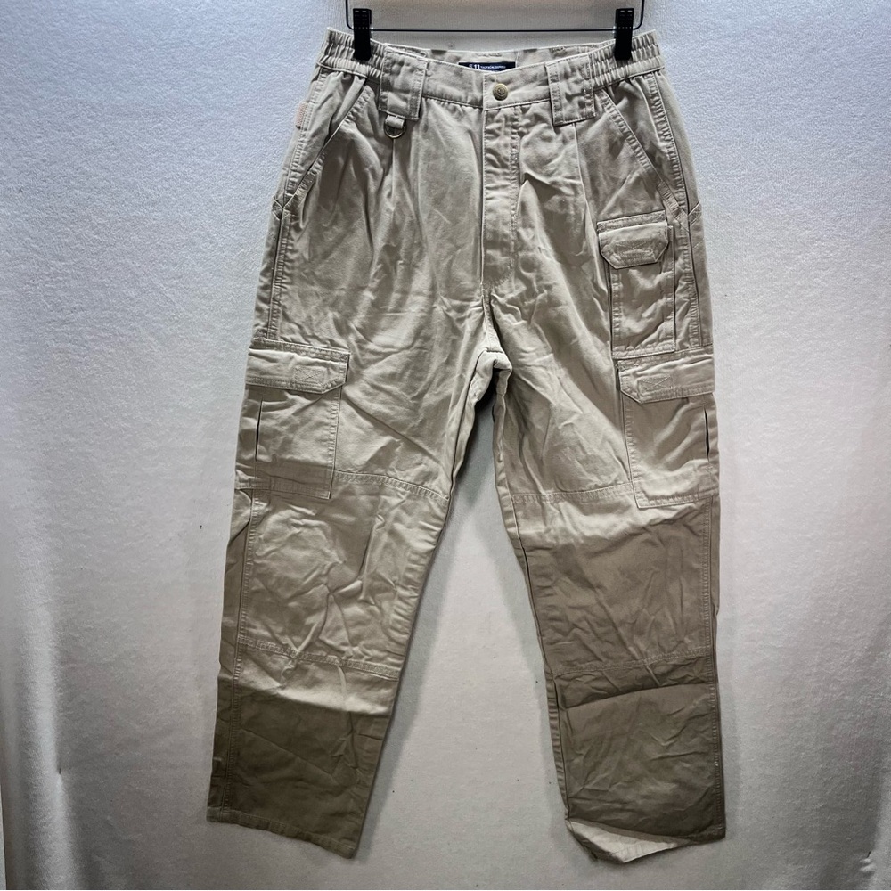 5.11 Tactical Cotton Canvas Cargo Pants‎ Men’s 28/32 Khaki Tan Work 3023